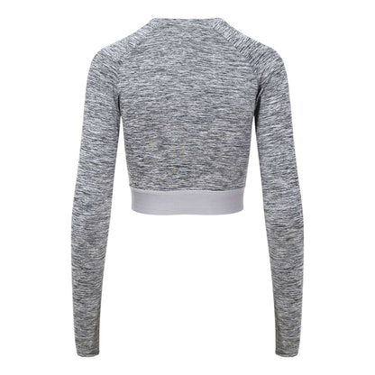 T-shirt court à manches longues pour femme