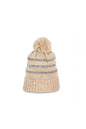 BONNET TRICOTÉ À RAYURES EN FIL RECYCLÉ