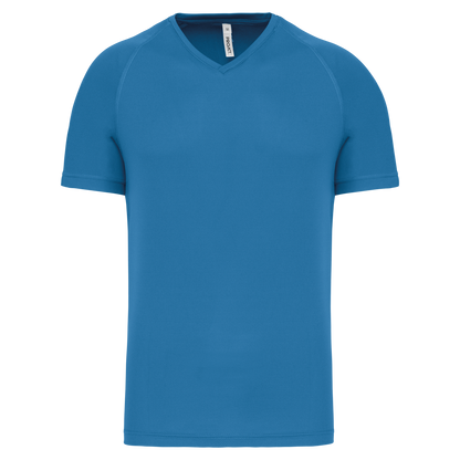 T-SHIRT DE SPORT À MANCHES COURTES ET COL EN V POUR HOMME