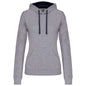SWEAT-SHIRT À CAPUCHE CONTRASTÉ POUR FEMME