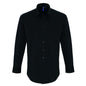 CHEMISE À MANCHES LONGUES EN POPELINE DE COTON STRETCH POUR HOMME