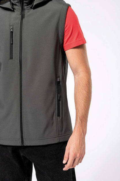 VESTE SOFTSHELL UNISEXE 3 COUCHES À CAPUCHE AVEC MANCHES AMOVIBLES