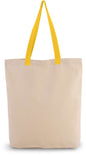 SAC CABAS AVEC SOUFFLET ET POIGNÉE DE COULEUR CONTRASTÉE