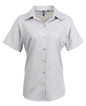 BLOUSE OXFORD SIGNATURE À MANCHES COURTES POUR FEMME