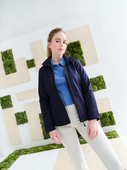 WOMEN'S HONESTLY MADE RECYCLED PRINTABLE SOFTSHELL JACKET