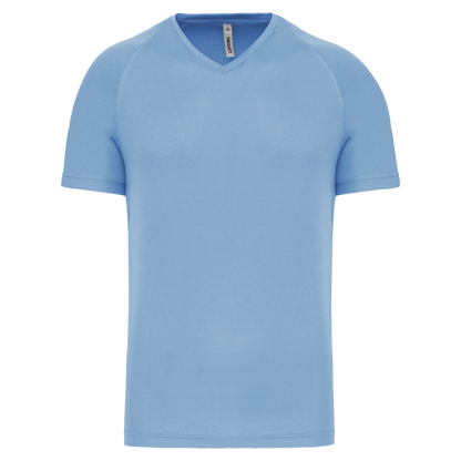 T-SHIRT DE SPORT À MANCHES COURTES ET COL EN V POUR HOMME