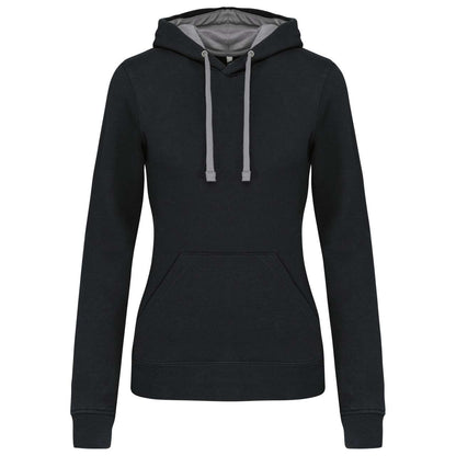 SWEAT-SHIRT À CAPUCHE CONTRASTÉ POUR FEMME