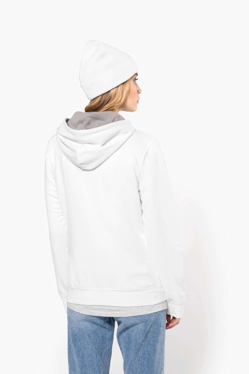 SWEAT-SHIRT À CAPUCHE CONTRASTÉ POUR FEMME