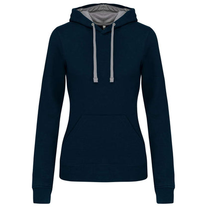 SWEAT-SHIRT À CAPUCHE CONTRASTÉ POUR FEMME