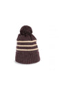 BONNET TRICOTÉ À RAYURES EN FIL RECYCLÉ