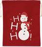 SAC EN COTON AVEC MOTIF DE BONHOMME DE NEIGE ET FERMETURE À CORDON