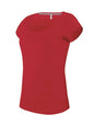 T-SHIRT FEMME À COL BATEAU ET MANCHES COURTES
