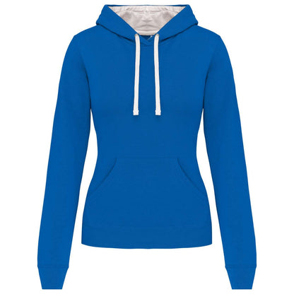 SWEAT-SHIRT À CAPUCHE CONTRASTÉ POUR FEMME