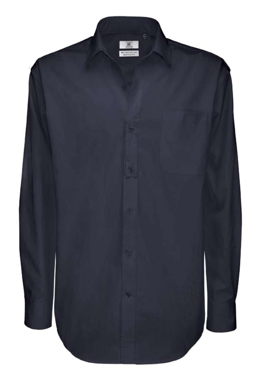 B&C SHARP LSL /MEN in Navy | utt:74853bcadbd5