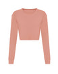 T-shirt court à manches longues pour femme