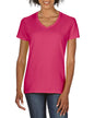 T-SHIRT COL EN V FEMME EN COTON PREMIUM®