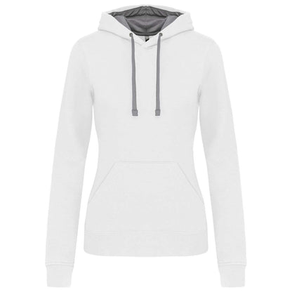 SWEAT-SHIRT À CAPUCHE CONTRASTÉ POUR FEMME