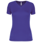 T-SHIRT DE SPORT À MANCHES COURTES ET COL EN V POUR FEMME