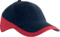 RACING - CASQUETTE BICOLORE À 6 PANNEAUX
