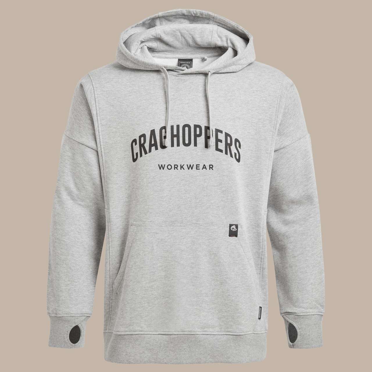 Oulston Workwear Hoodie in Soft Grey Marl | utt:7d3104382b61