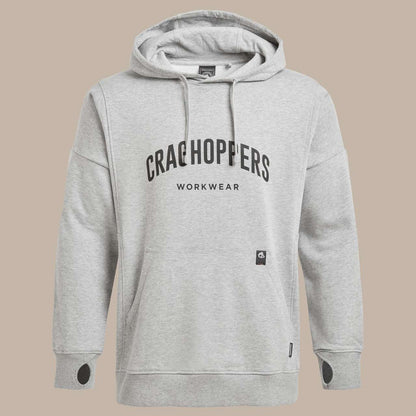 Oulston Workwear Hoodie in Soft Grey Marl | utt:7d3104382b61