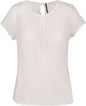 BLOUSE EN CRÊPE À MANCHES COURTES POUR FEMME