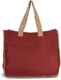 SAC EN JUTE AVEC COUTURES CONTRASTÉES