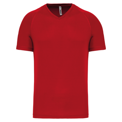 T-SHIRT DE SPORT À MANCHES COURTES ET COL EN V POUR HOMME