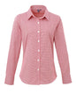 CHEMISE À MICRO-CARREAUX VICHY À MANCHES LONGUES POUR FEMME