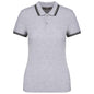 Polo à manches courtes à deux bandes pour femme