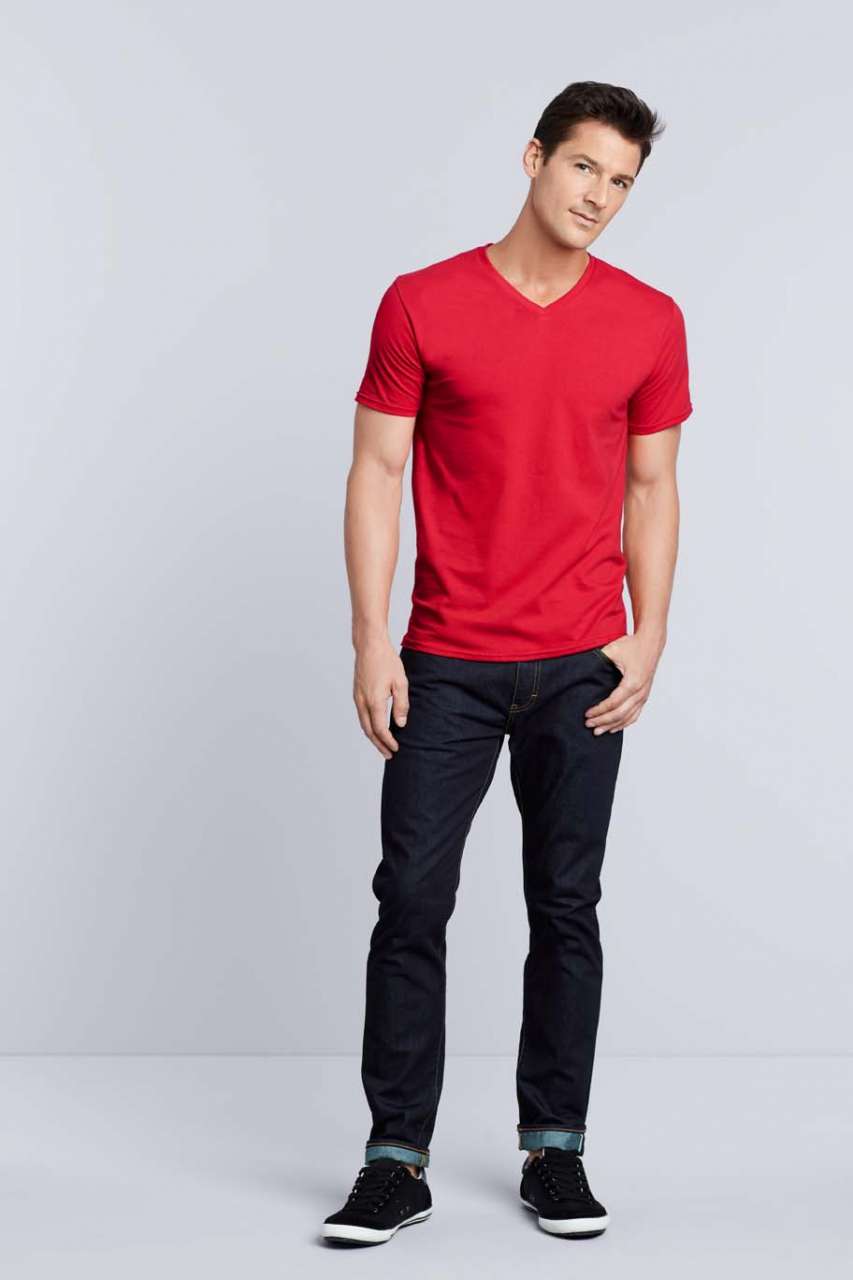 T-SHIRT COL EN V ADULTE EN COTON PREMIUM®