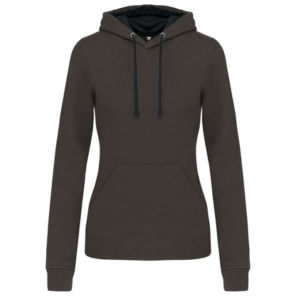SWEAT-SHIRT À CAPUCHE CONTRASTÉ POUR FEMME