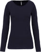 T-SHIRT À MANCHES LONGUES ET COL RAS DU COU POUR FEMME