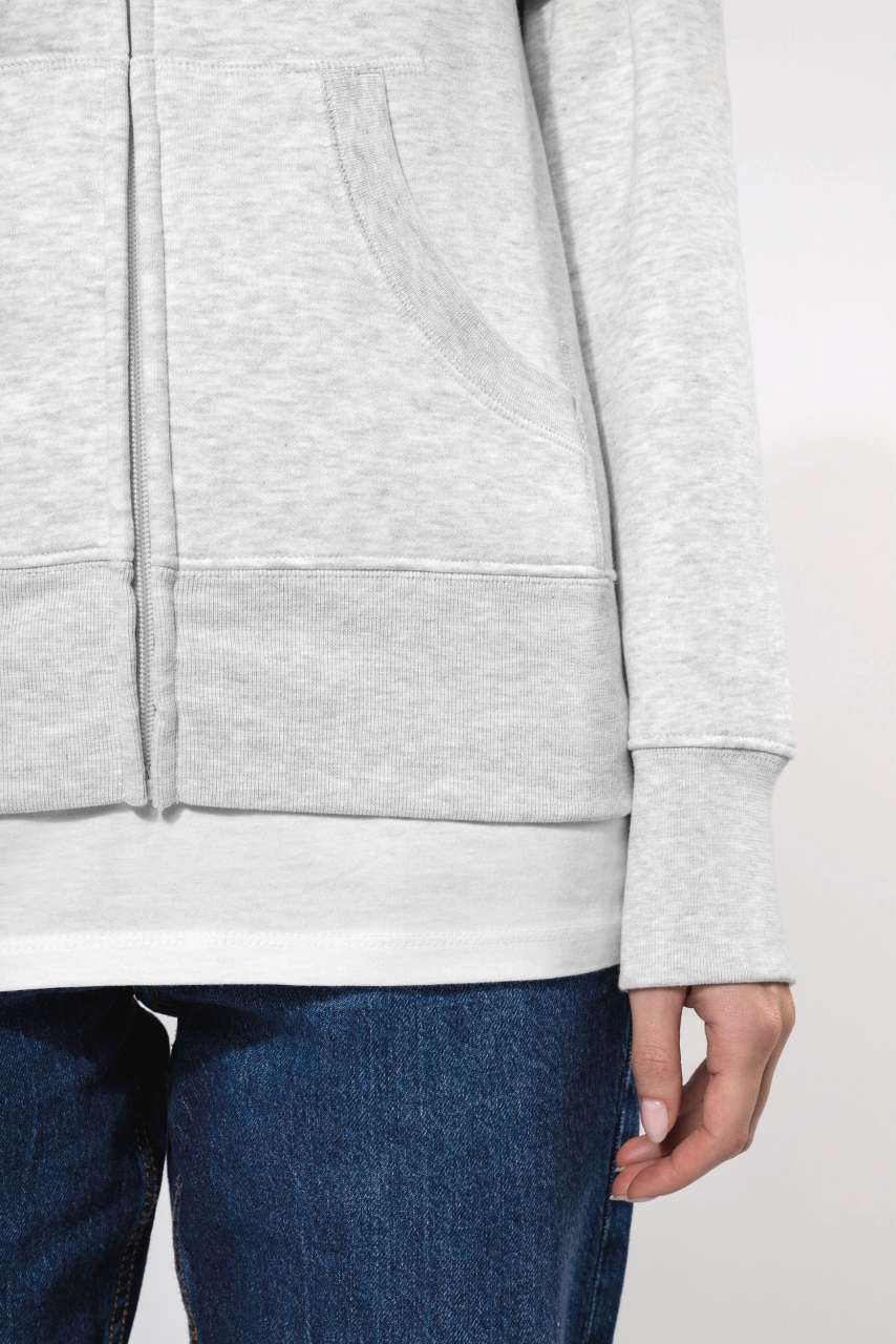 SWEAT-SHIRT À CAPUCHE AVEC FERMETURE ÉCLAIR POUR FEMME