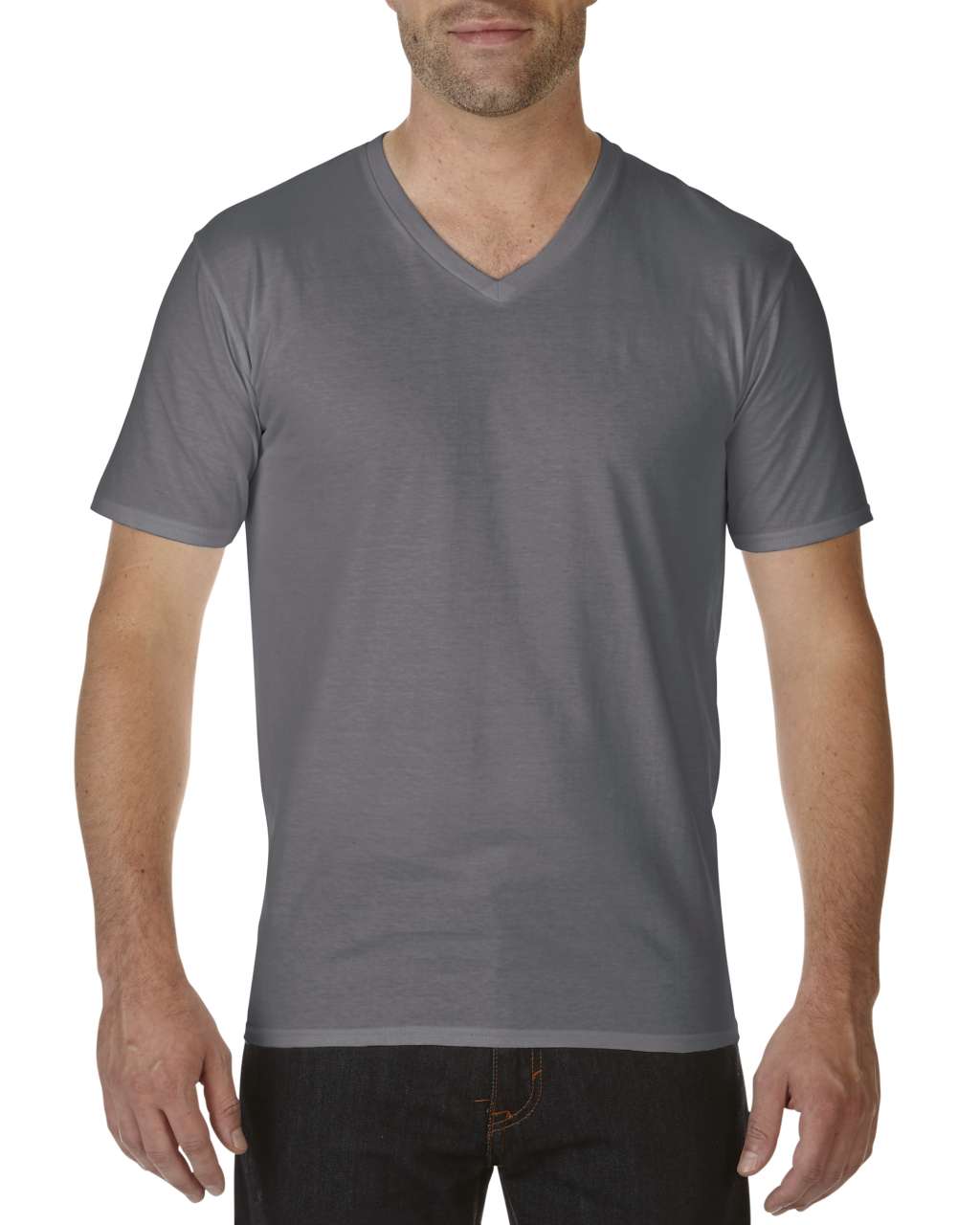 T-SHIRT COL EN V ADULTE EN COTON PREMIUM®