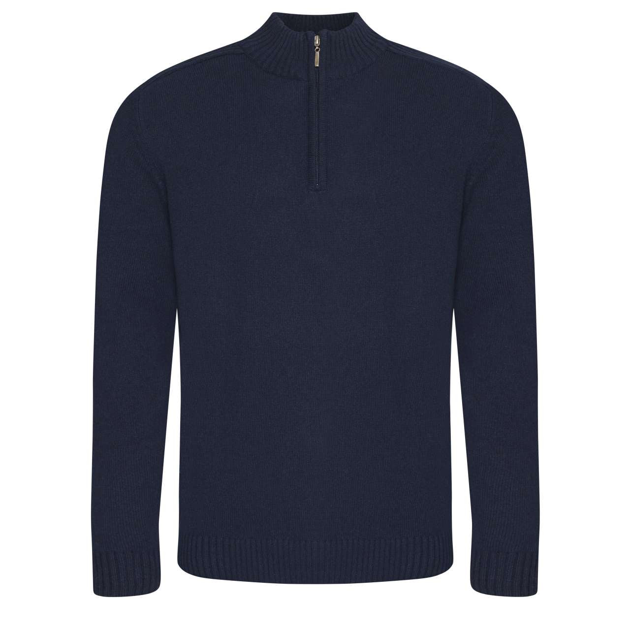 Wakhan 1/4 Zip Sustainable Sweater in Navy | utt:0cca3d9a21ed