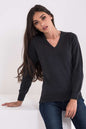 PULL COL V FEMME EN COTON FIN