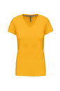 T-SHIRT À MANCHES COURTES ET COL EN V POUR FEMME