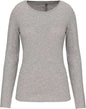 T-SHIRT À MANCHES LONGUES ET COL RAS DU COU POUR FEMME