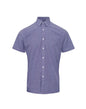 CHEMISE À MANCHES COURTES EN COTON VICHY À MICRO-CARREAUX POUR HOMME