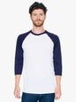 T-SHIRT UNISEXE EN POLYCOTON À MANCHES 3/4 RAGLAN
