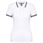Polo à manches courtes à deux bandes pour femme