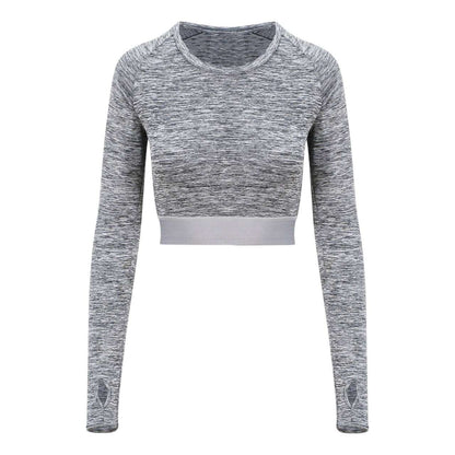 T-shirt court à manches longues pour femme