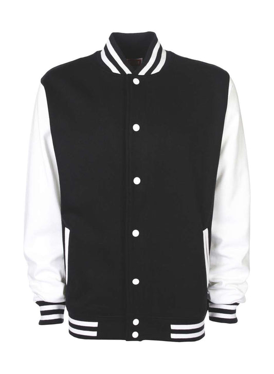 Varsity Jacket in Black/White