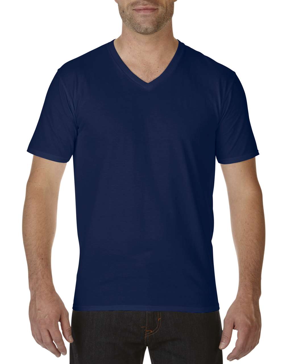 Premium Cotton ® Adult V-Neck T-Shirt in Navy