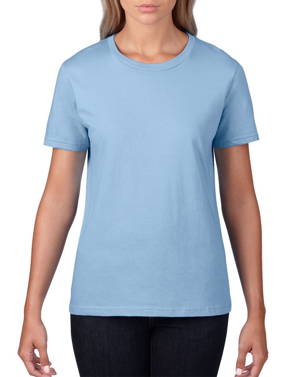 PREMIUM COTTON® LADIES' T-SHIRT in Light Blue | utt:de262e64ec87