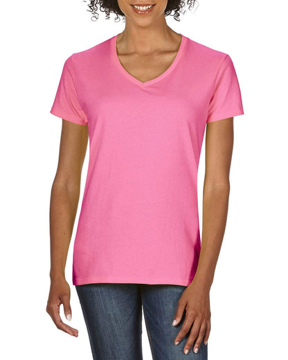 Premium Cotton ® Ladies' V-Neck T-Shirt in Azalea