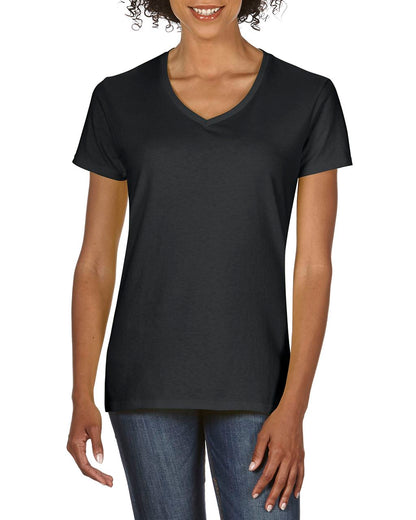 Premium Cotton ® Ladies' V-Neck T-Shirt in Black