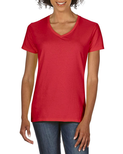 Premium Cotton ® Ladies' V-Neck T-Shirt in Red