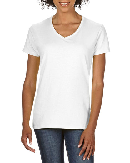 Premium Cotton ® Ladies' V-Neck T-Shirt in White